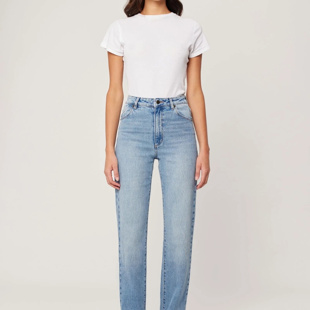 Rollas High Rise Straight in Gday Mate Denim - size 28